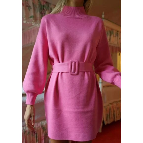 Yllw The Label Pink Coco Mini Dress Size Medium 41202 - Picture 1 of 11